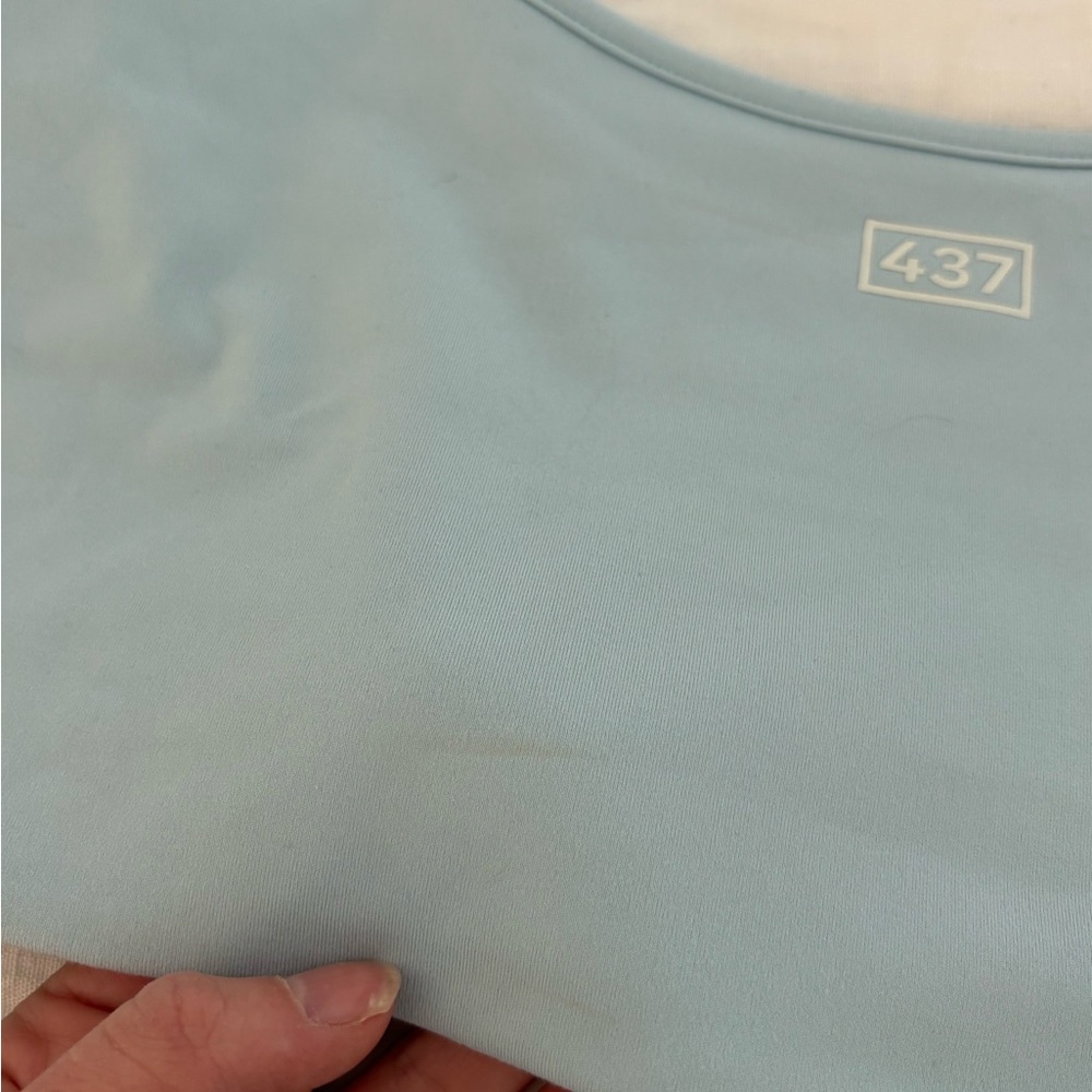 Light Blue Women’s High-Waist Bike Shorts - Picture 8 of 8